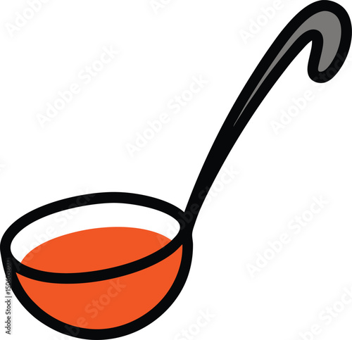 Soup ladle icon vector