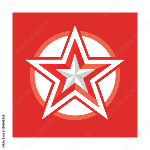 Hero Star Symbol Graphic for Superhero or Achievement Themes