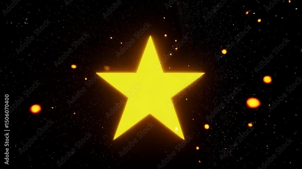 Creative animation of glowing star with a burst of light effects in a dark background Creative animation of glowing star with a burst of light effects in a dark background