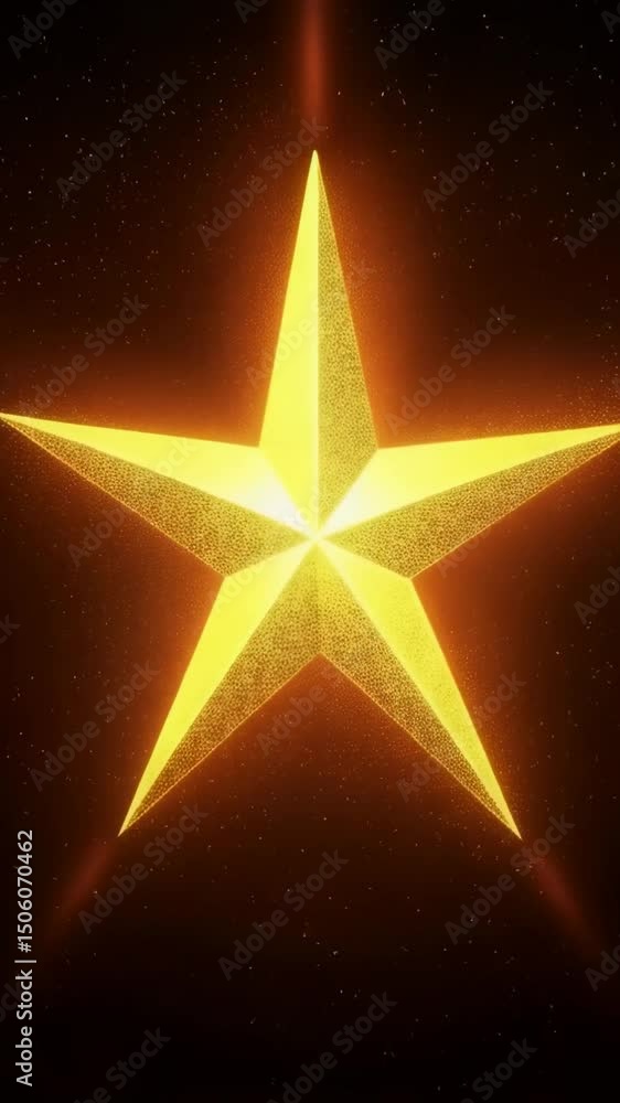 Creative animation of glowing star with a burst of light effects in a dark background Creative animation of glowing star with a burst of light effects in a dark background