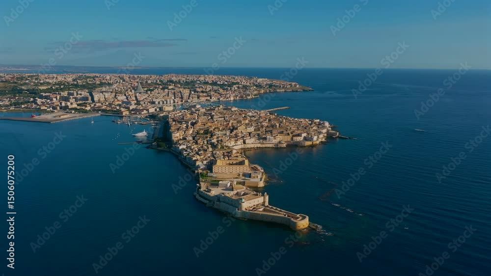 Morning Light Over Ortigia Aerial View of Siracusa’s Historic Heart Morning Light Over Ortigia Aerial View of Siracusa’s Historic Heart