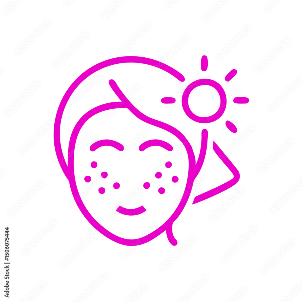 Light therapy for acne treatment. illustrative female face with acne undergoing light therapy, promoting skincare health and acne relief Light therapy for acne treatment. illustrative female face with acne undergoing light therapy, promoting skincare health and acne relief