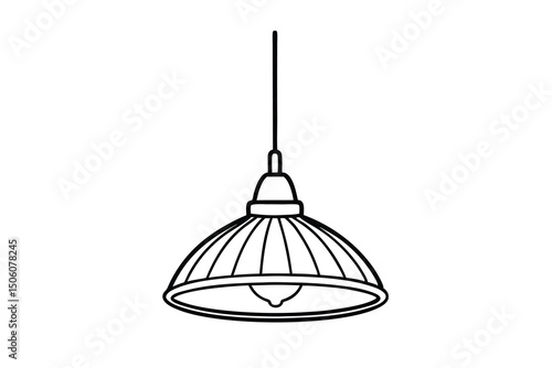 Simple line drawing modern pendant lamp light fixture