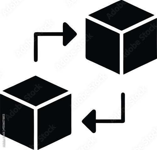 bitcoin transaction icon Simple outline vector 