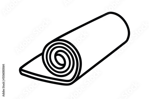 Rolled up yoga mat fitness exercise workout gym sport