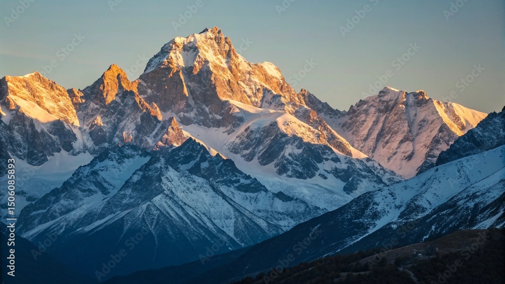 Fototapeta premium sunset in the mountains