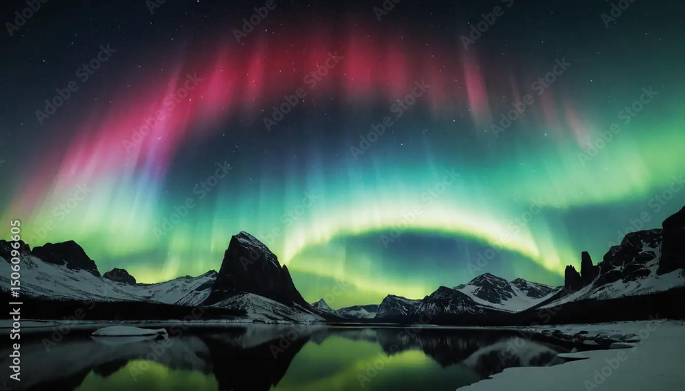 Phantom auroras shimmering around invisible moons, veils of forgotten color bending around silence Phantom auroras shimmering around invisible moons, veils of forgotten color bending around silence