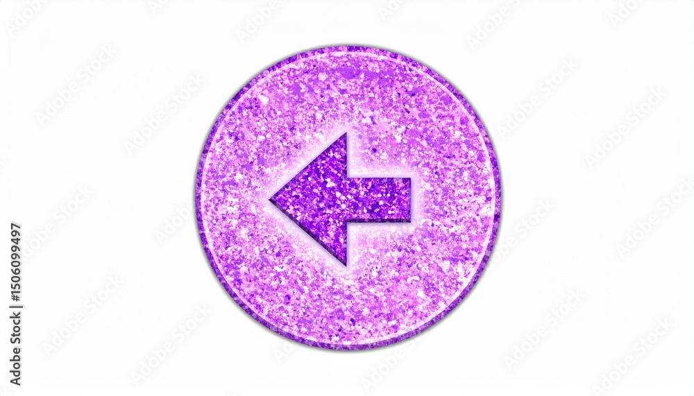 purple foil arrow in a circle purple foil arrow in a circle