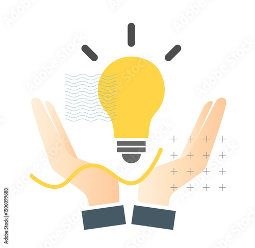 Human Hands Nurture Creative Idea - Stock Icon