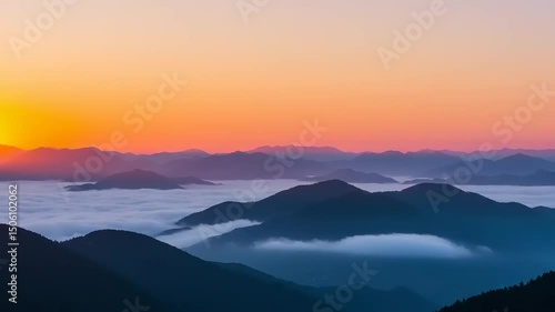 Wallpaper Mural sunrise in the mountains Torontodigital.ca