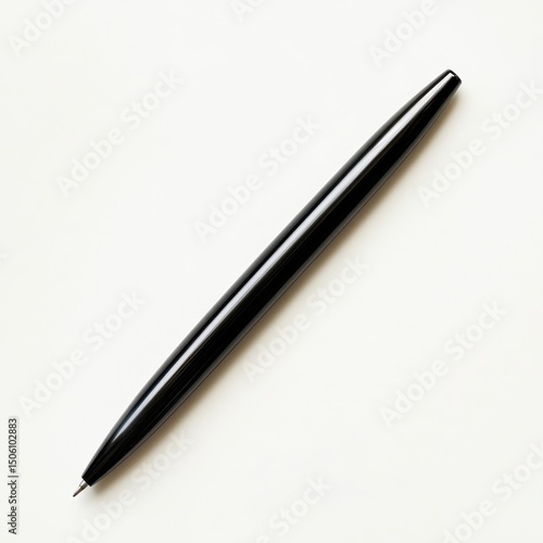 Wallpaper Mural Black Pen Isolated on White Background with Refined Design Torontodigital.ca