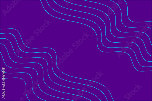 Abstract design with wavy lines on a purple background showcasing a modern artistic style and vibrant colors