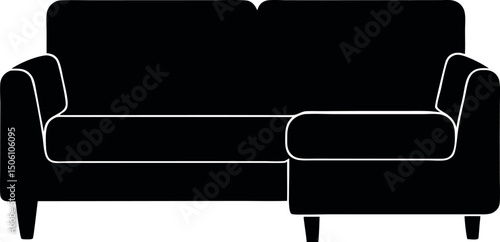 black leather armchair isolated