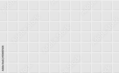 Square tiles seamless pattern. White ceramic tile background. Vector EPS 10
