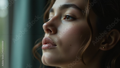 Pensive Woman in Natural Light