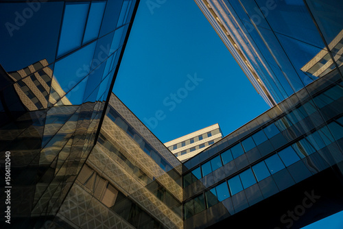 Wallpaper Mural Low angle view of modern buildings Torontodigital.ca