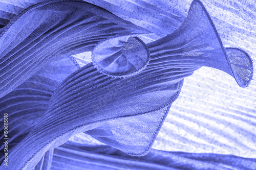 tissue, textile, cloth, fabric, web, texture, blue sapphire corrugation fabric, undulation ripple wave