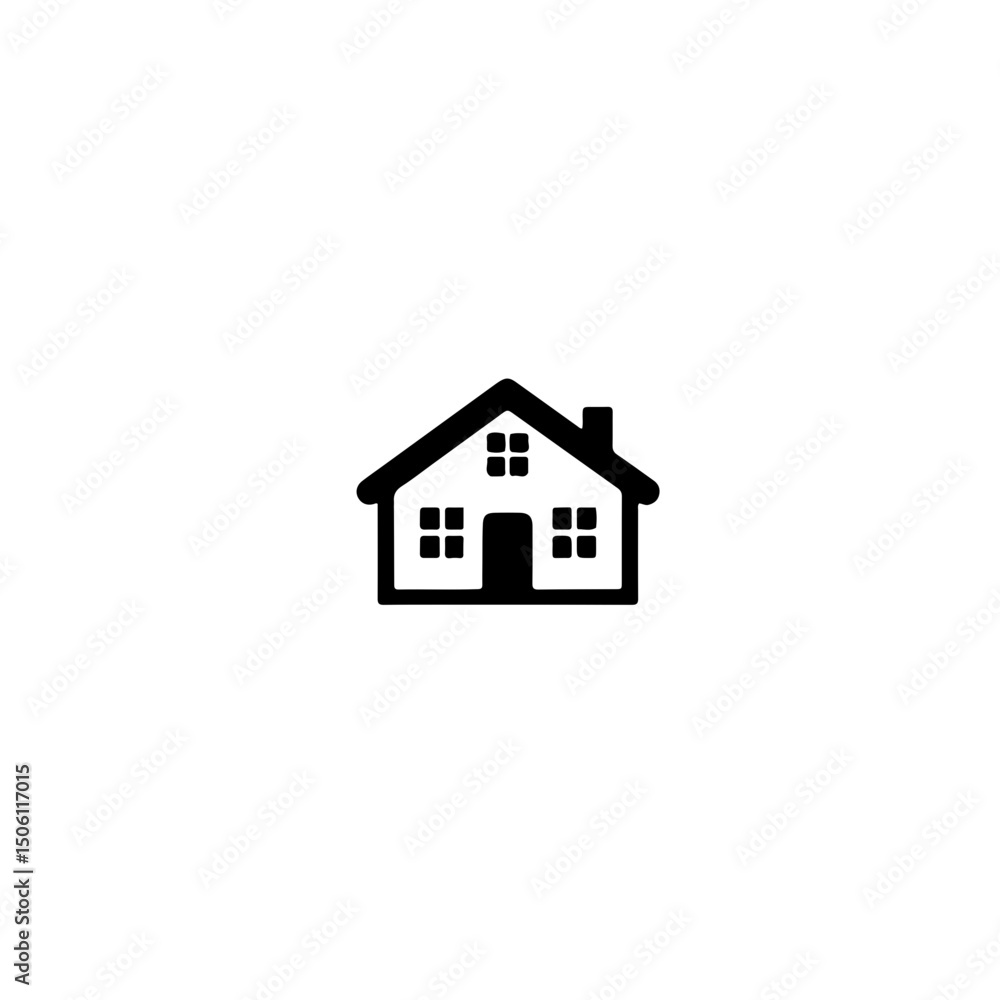 glyph home icon, a simple house, white background glyph home icon, a simple house, white background