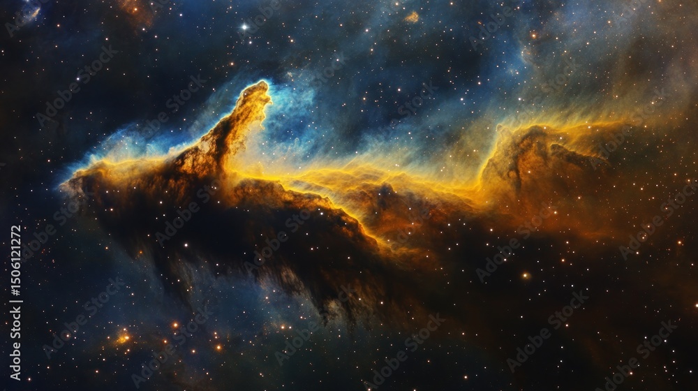 Cosmic nebula, vibrant hues of space Cosmic nebula, vibrant hues of space