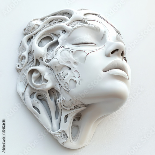 venetian mask on white background