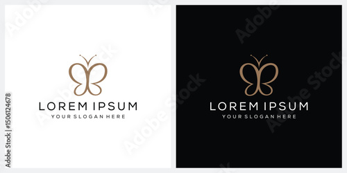 initial letter BB butterfly logo design template