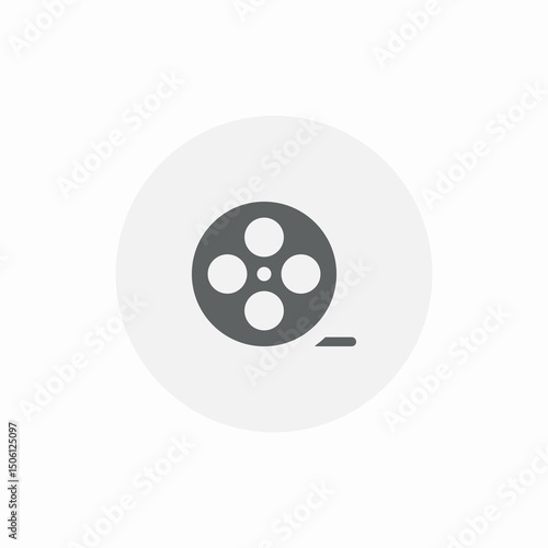 camera film roll icon sign vector