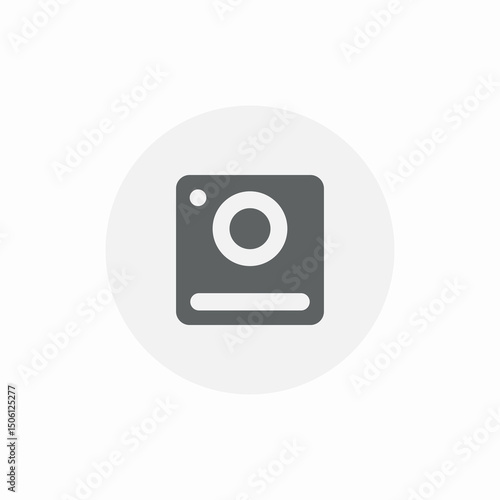 compact instant camera icon sign vector