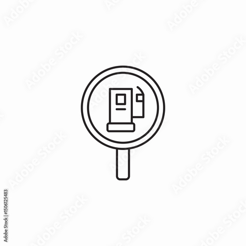 gas station spot icon sign vector