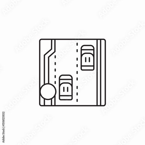 road drive icon sign vector