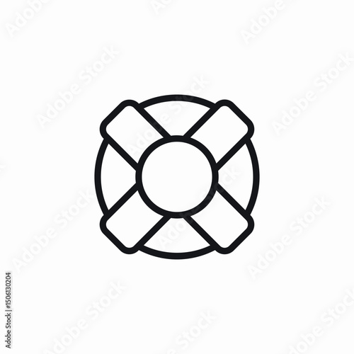 life buoy icon sign vector