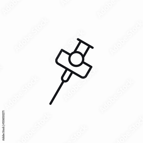 medical cannula icon sign vector