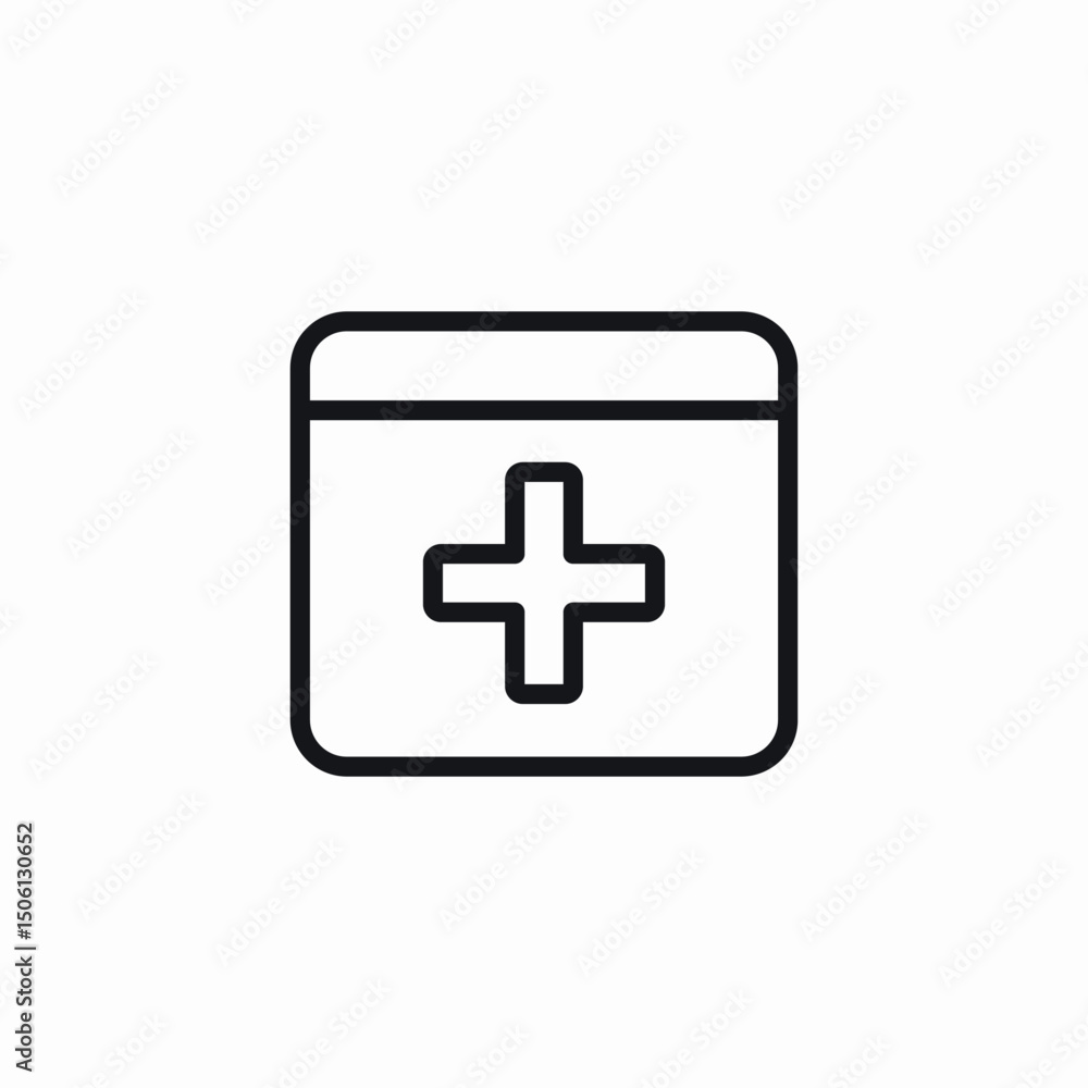 Fototapeta premium webpage medical platfrom icon sign vector