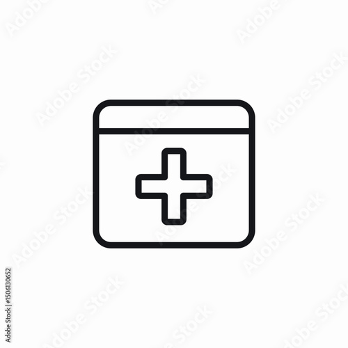 webpage medical platfrom icon sign vector