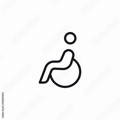 wheelchair facilities icon sign vector