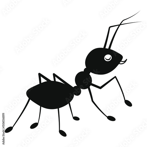 Ant Vector silhouette art, Ant vector icon, black ant, black ant face