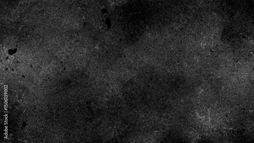 Dark Gritty Grunge Texture with Dust and Speckled Scratches, Black and White Matte Alpha Mask Background
