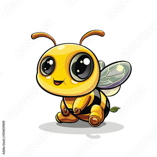 A cute of Bee vector illustration