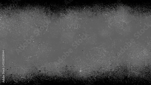 Grunge Grey Background with Black Dusty Border and Matte Alpha Mask Texture