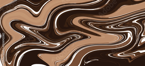 Chocolate pattern background. Abstract melting caramel cacao texture.
