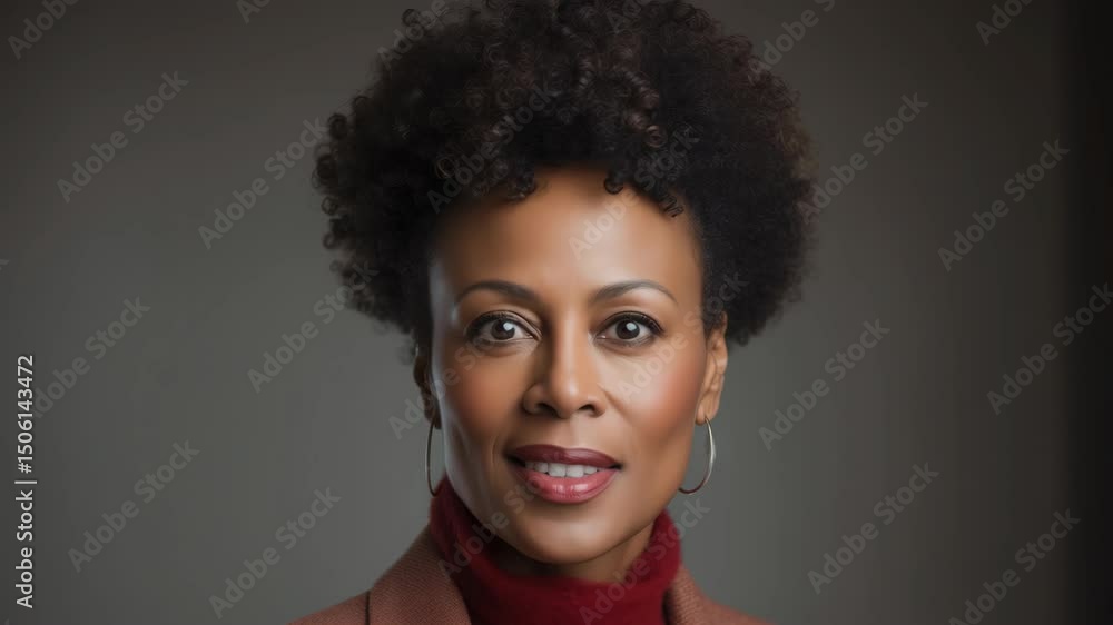Studio headshot featuring a confident businesswoman in professional attire, radiating expertise and leadership qualities within the corporate environment Studio headshot featuring a confident businesswoman in professional attire, radiating expertise and leadership qualities within the corporate environment