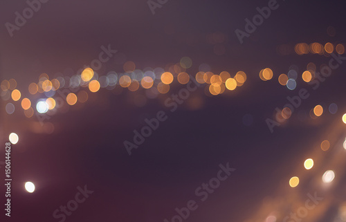 Abstract Bokeh of City Lights at Night