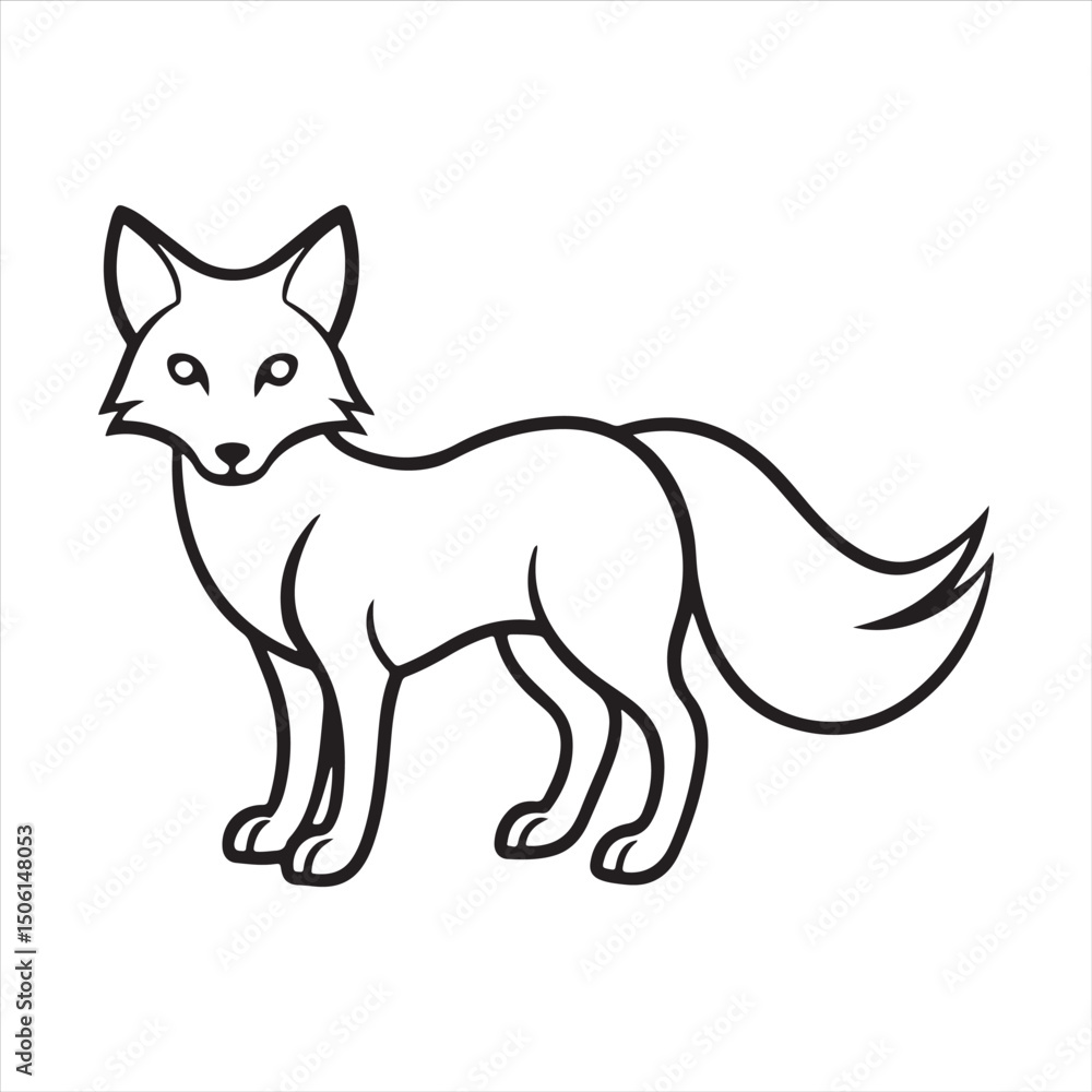 red fox vector art illustration red fox vector art illustration