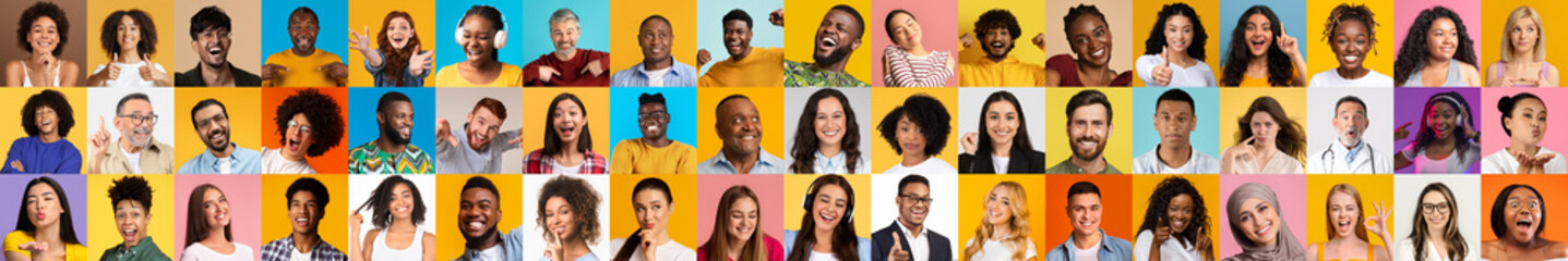 A collage features photos of diverse individuals representing various backgrounds.