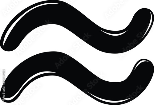vector illustration black and white approximately equal to mathematical symbol
