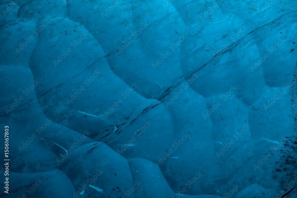 Naklejka premium Abstract background of textured blue ice