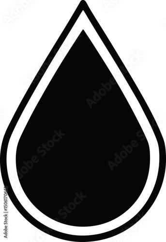 Blood silhouette vector icon on transparent background