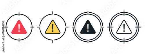 Alert focus icon. Illustration vector