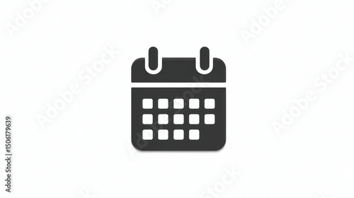 Calendar Icon Minimalist Design for Scheduling Planning and Time Management