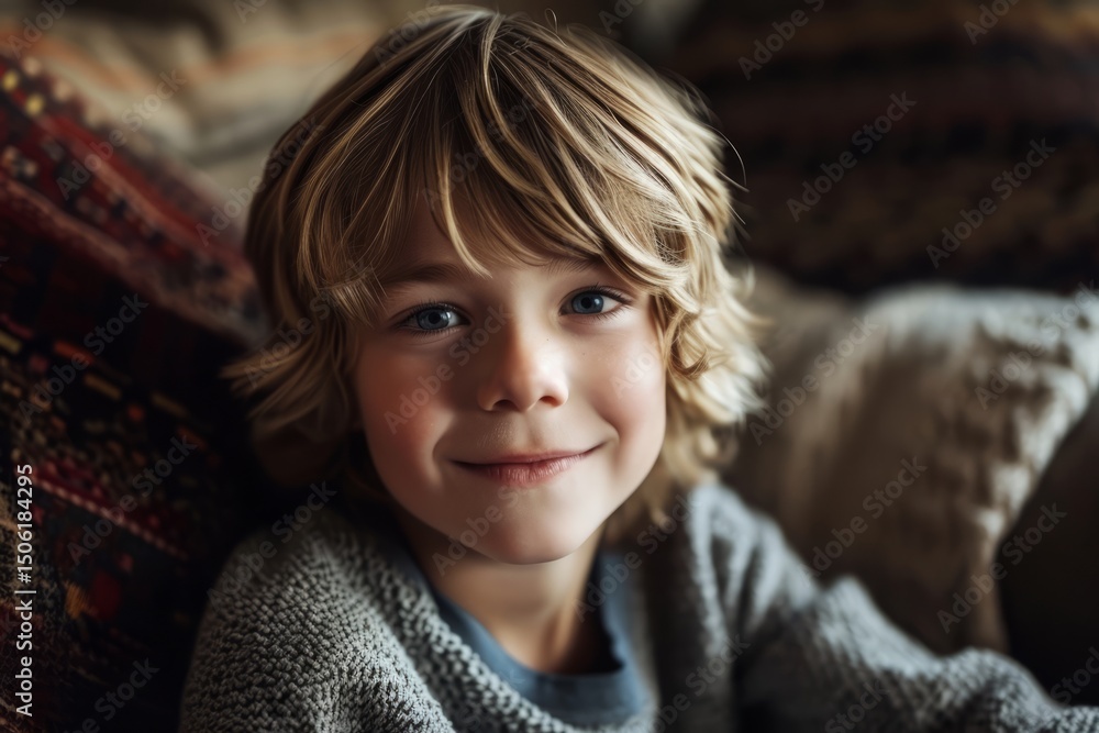 Portrait of a cute little boy with blond hair and blue eyes Portrait of a cute little boy with blond hair and blue eyes