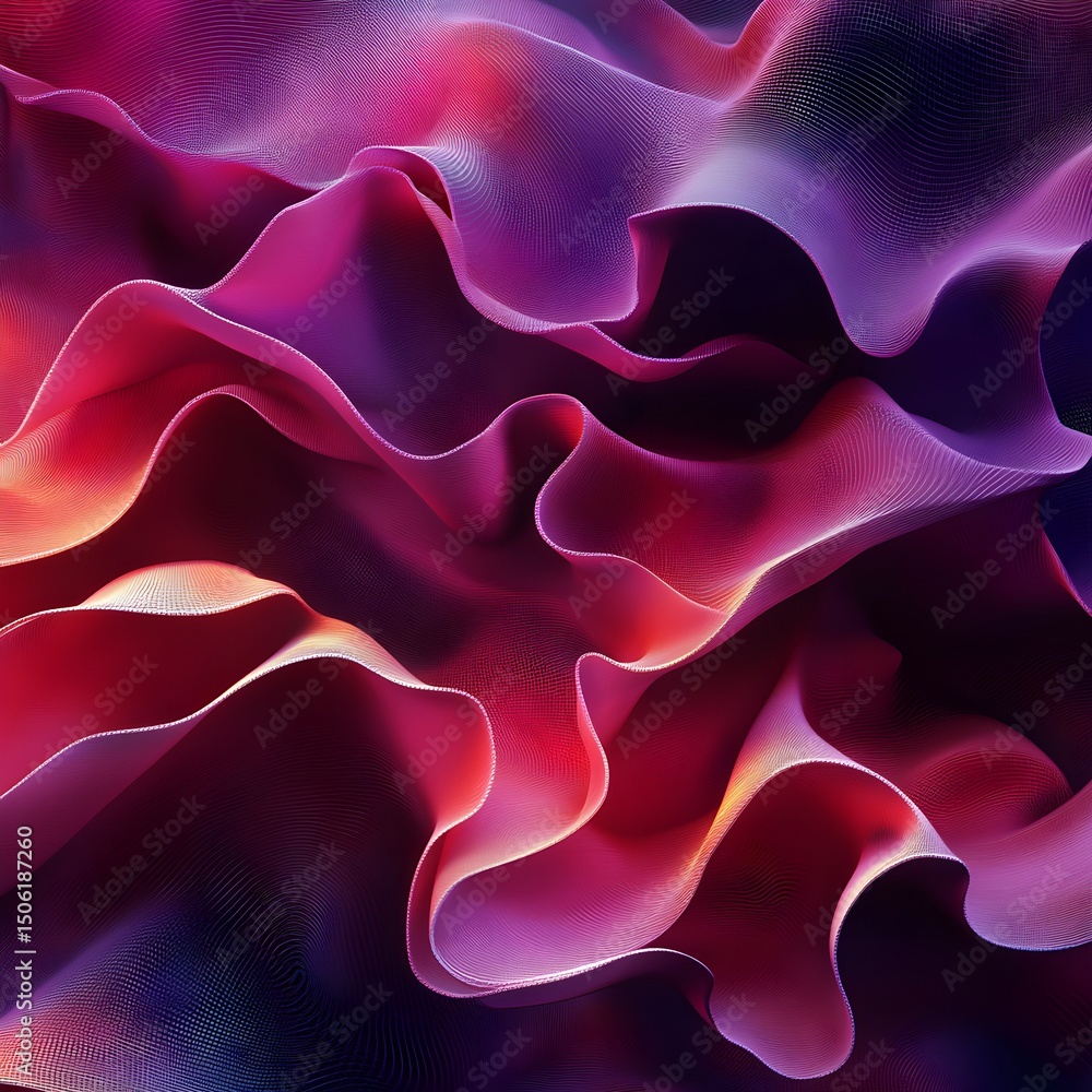 Obraz premium Modern 3D abstract digital background (Generative AI, copy space)